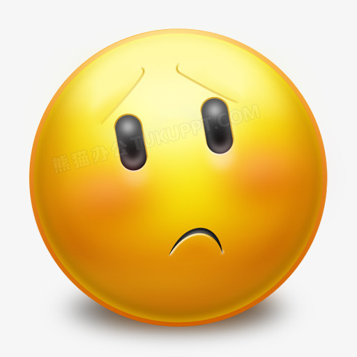 本作品全称为《黄色卡通风愁眉苦脸表情包创意元素》,在整个配色上