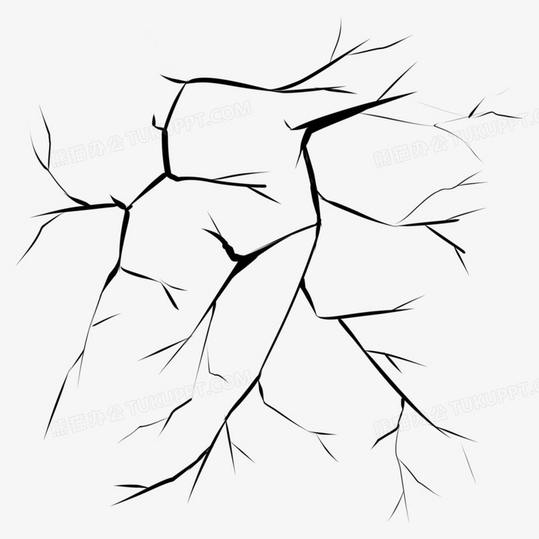 手绘墙体裂纹效果素材