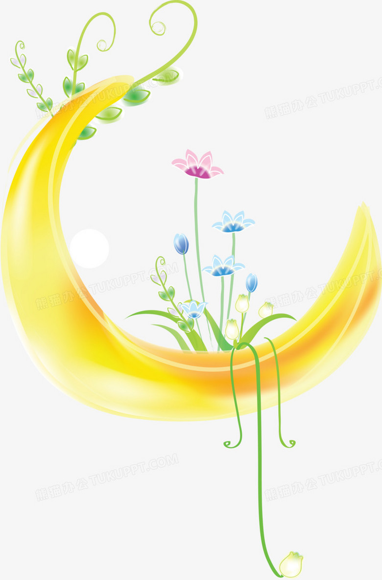 弯月图片弯月矢量图卡通可爱月亮船