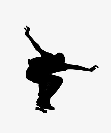 滑板剪影png图片素材下载_滑板png_熊猫办公