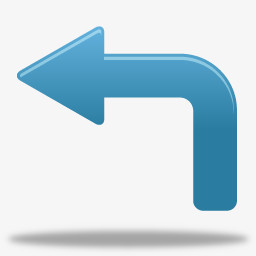 在整个配色上使用蓝色作为基础色调,设计了向左转弯图标,简约效果更