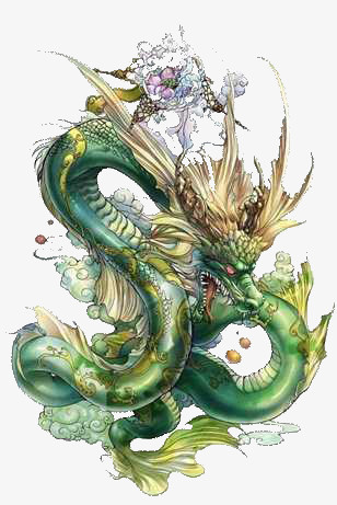 本作品全称为《彩色中国风威武霸气凶猛的青龙元素》,由迷南文化传媒