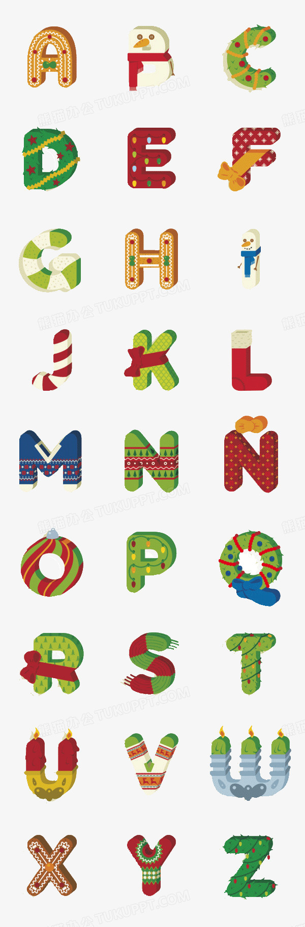 英文字母创意元素》,在整个配色上使用多种颜色作为基础色调,设计了