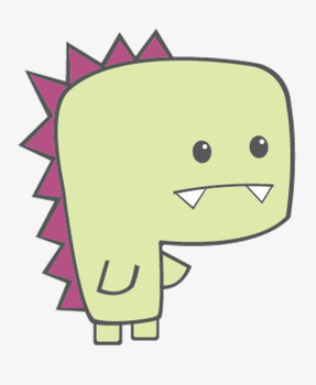 本作品全称为《卡通风彩色可爱小怪兽创意元素》,在整个配色上使用多