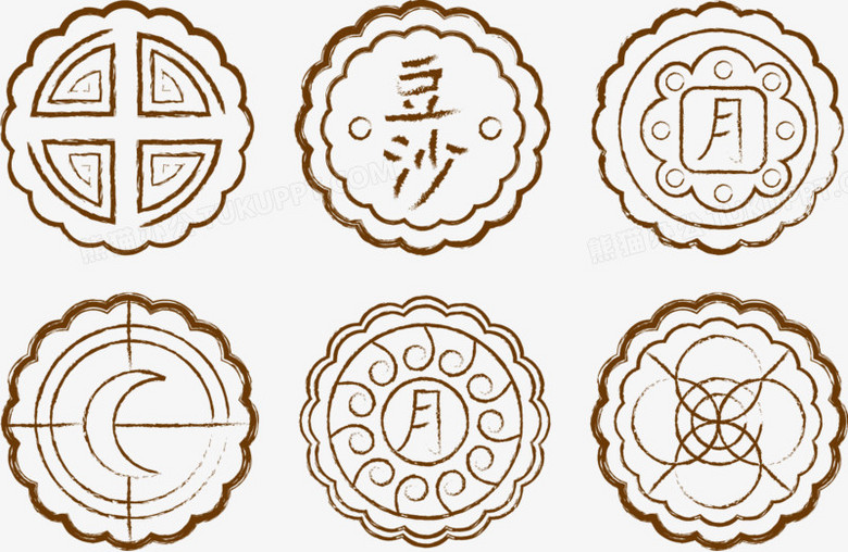 中秋月饼平面图png图片素材下载_平面图png_熊猫办公