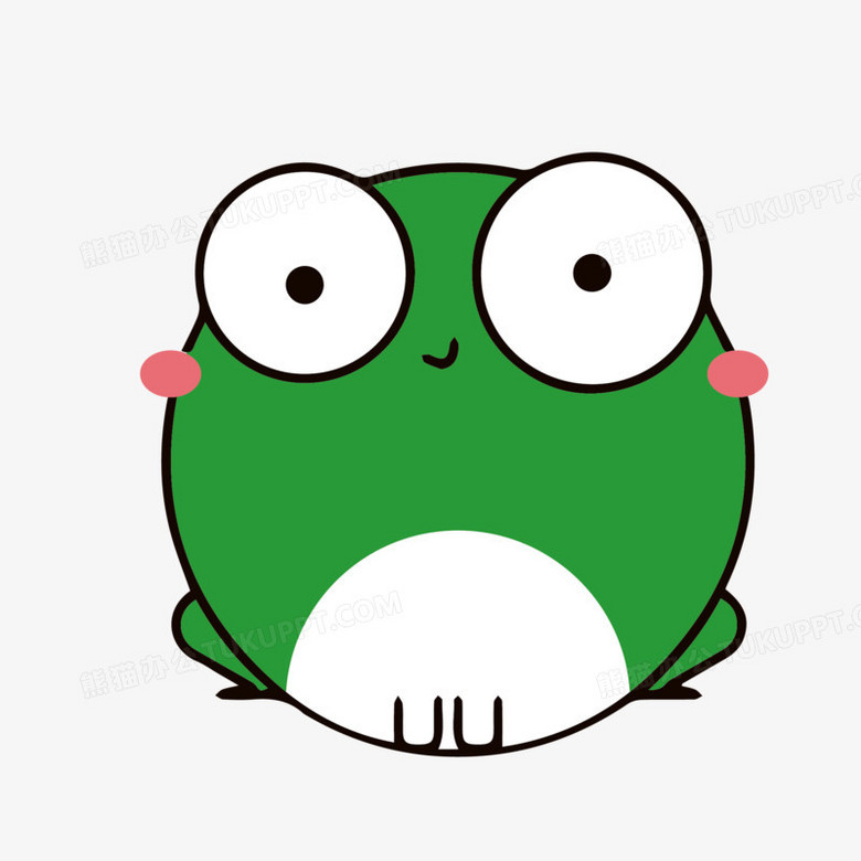 本作品全称为《卡通手绘圆滚滚的小青蛙元素》,使用adobe illustrator