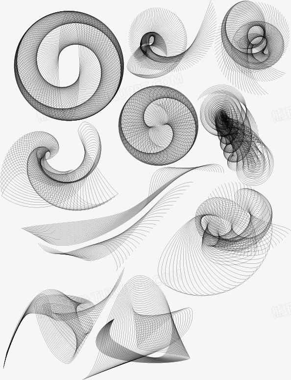 内容为动感线条矢量素材,                                格式为 ai