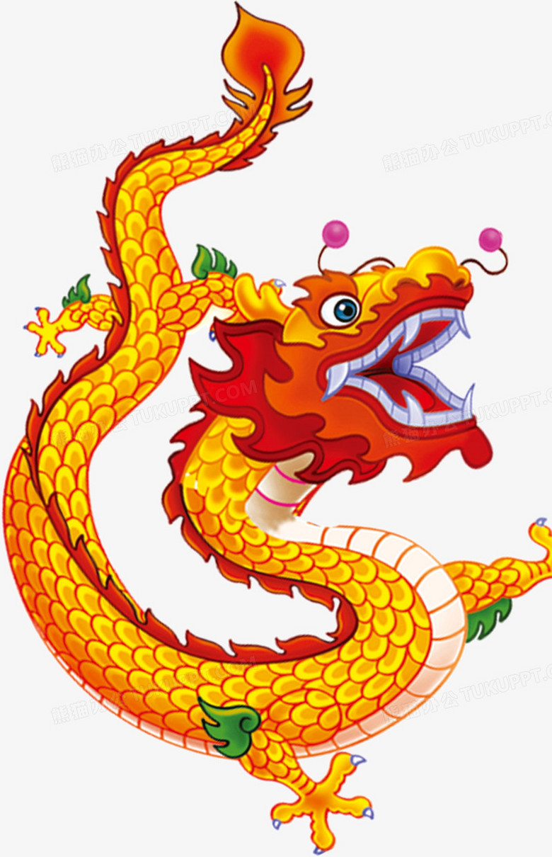 本作品全称为《彩色卡通手绘大气可爱祥龙创意元素》,在整个配色上