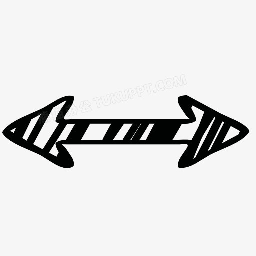 左右双箭头标志图标