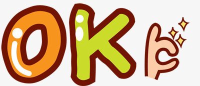 设计了一只大气多彩的ok字母,为了向大家展示艺术字的精美,整体呈现出