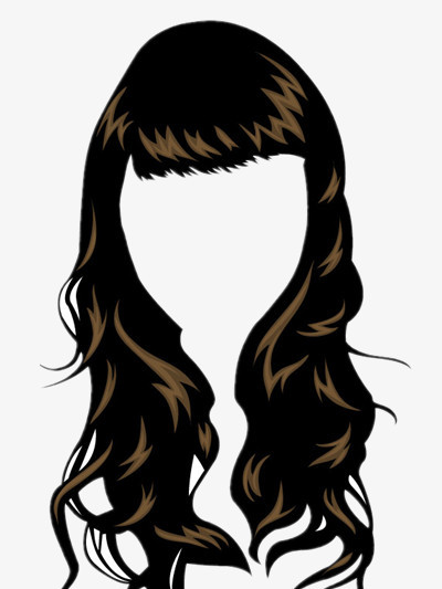 齐刘海卷发矢量图png图片素材下载_矢量图png_熊猫办公