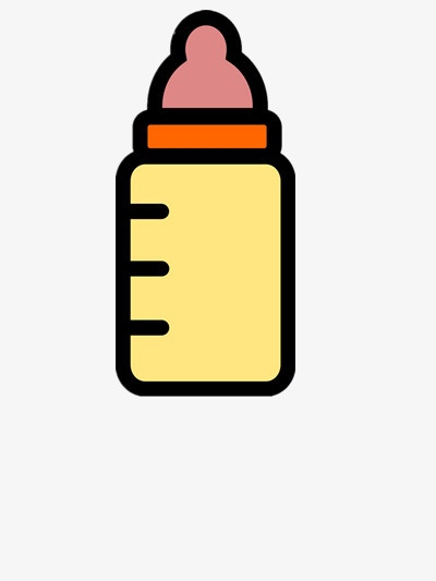 卡通奶瓶矢量图