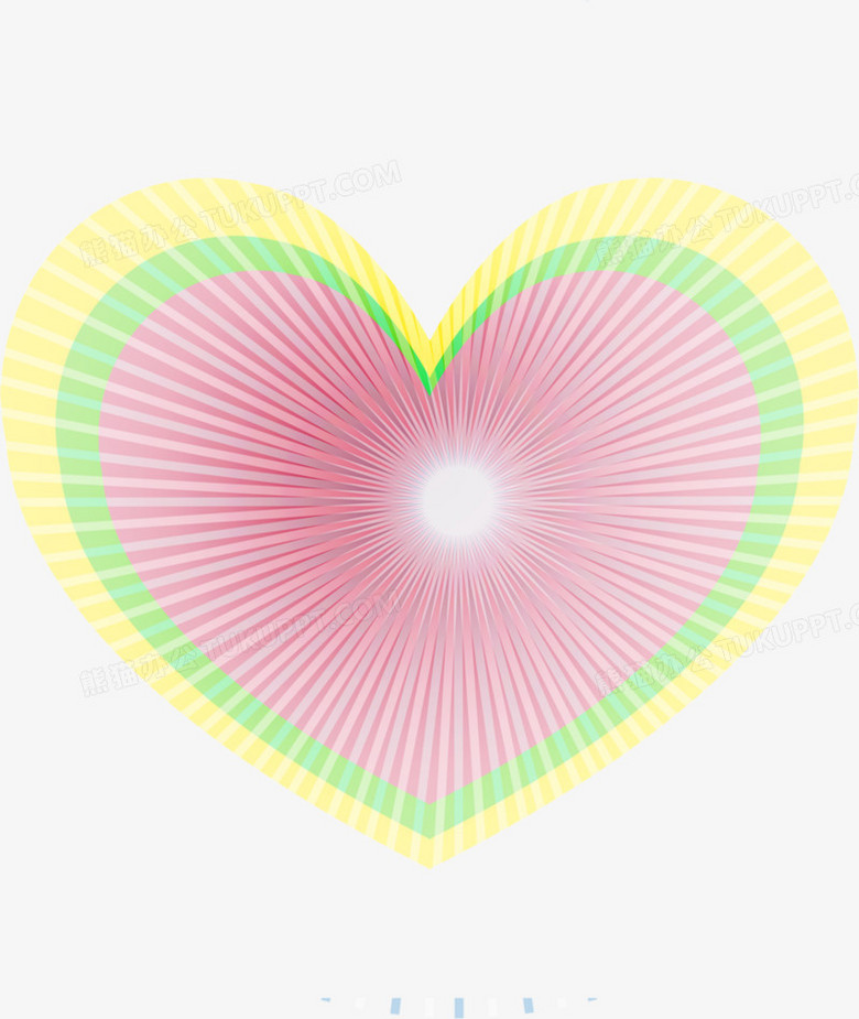 手绘星光创意放射爱心