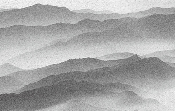 水墨山水画海报背景七夕情人节