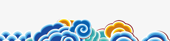 海洋浪花底部装饰素材手绘png