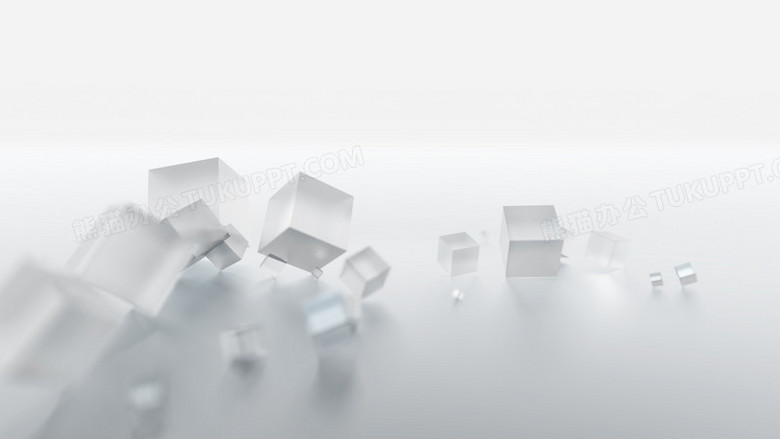 白色透明正方体海报背景壁纸png图片素材下载 海报png 熊猫办公