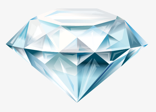 炫彩钻石金刚石单质晶体矢量素材