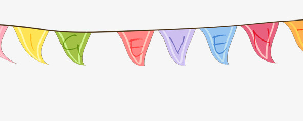 三角形卡通彩旗