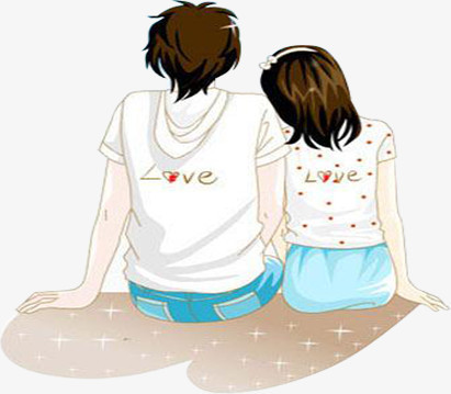 情侣浪漫温馨人物背影