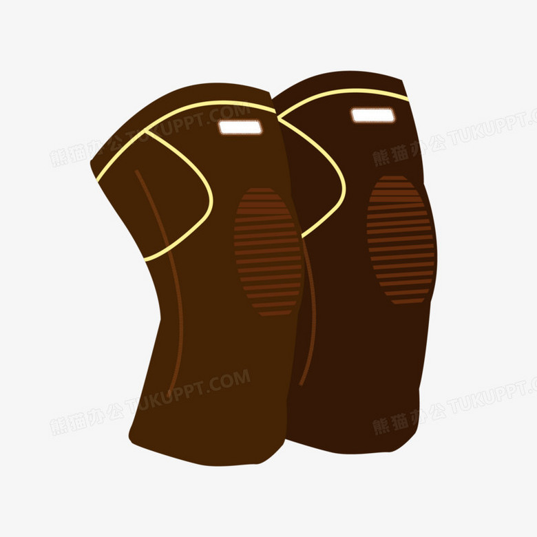 手绘卡通护膝素材