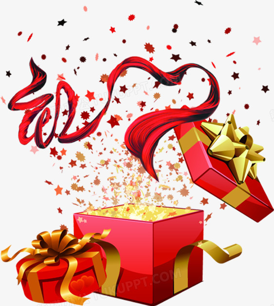 红色惊喜礼物丝带创意png图片素材下载_丝带png_熊猫办公