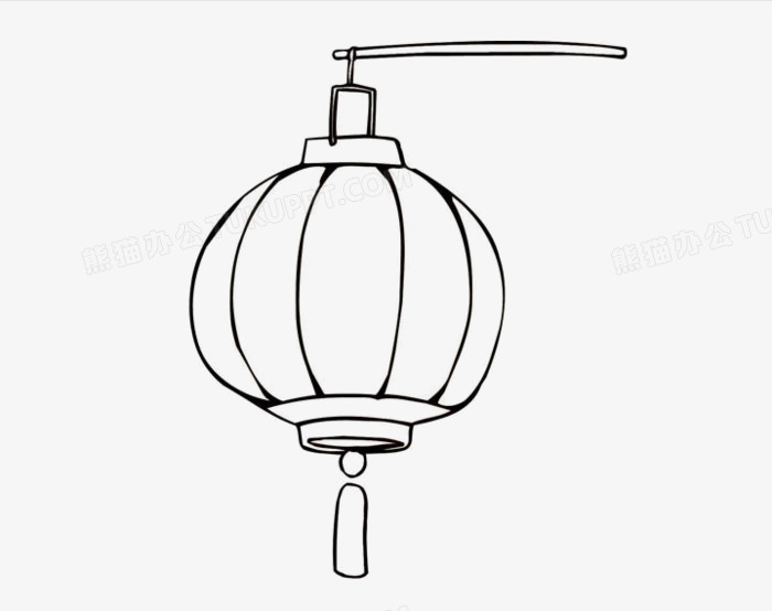 红色中国风卡通手绘灯笼