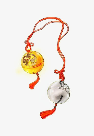 红色复古丝带铃铛png图片素材下载_红色png_熊猫办公