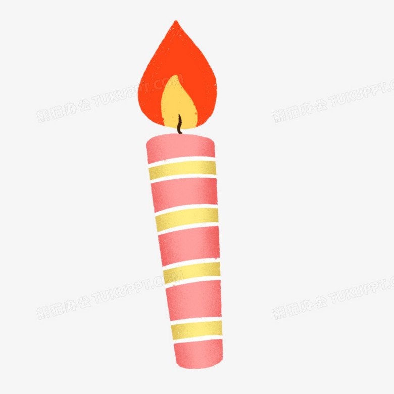 卡通手绘创意生日蜡烛免抠元素