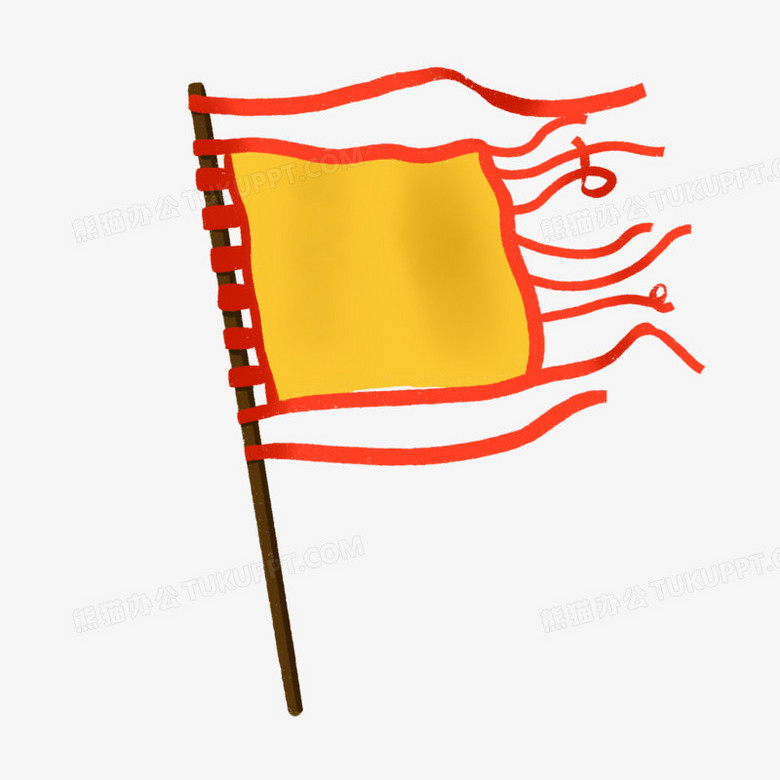 古代战旗简笔画图片