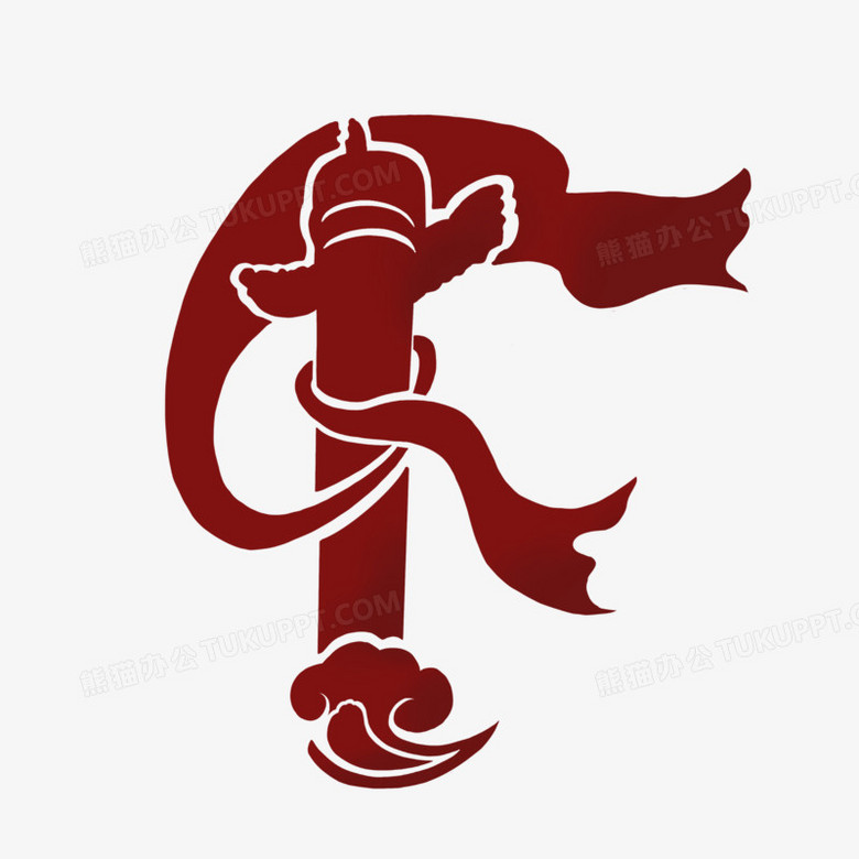 在整个配色上使用深红色作为基础色调,设计了华表红绸剪影,整体呈现