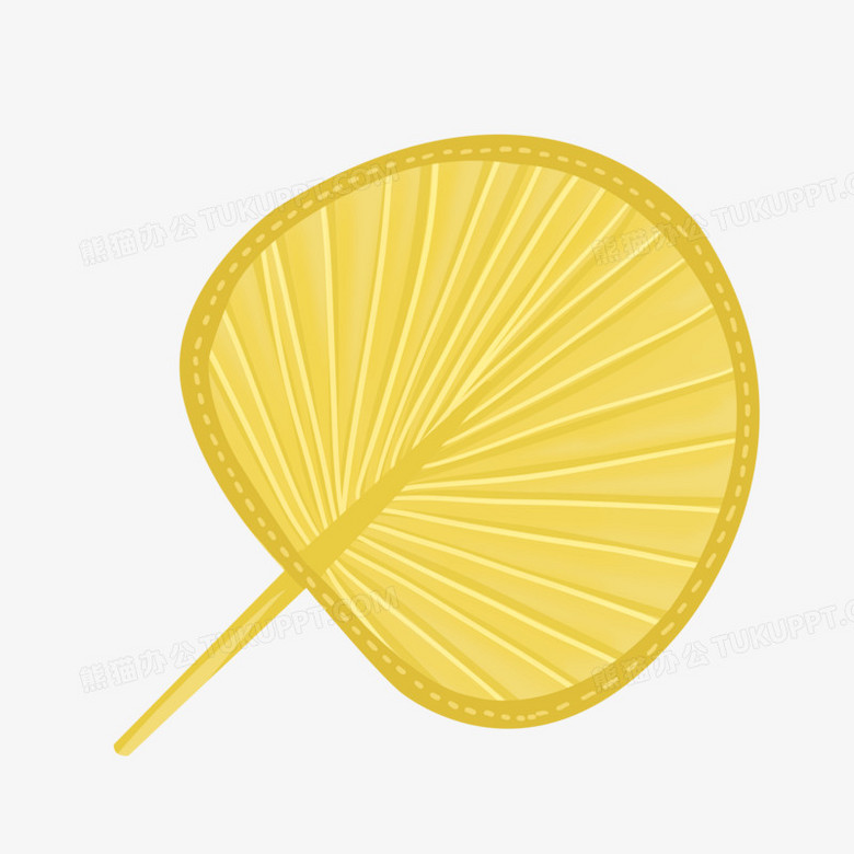 手绘简约蒲扇素材