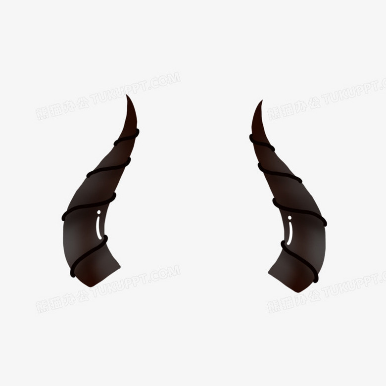 手绘卡通恶魔角免抠元素png图片素材下载_元素png_熊猫办公