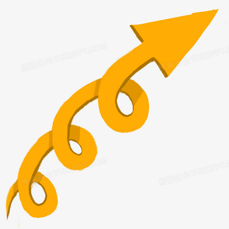 螺旋上升箭头免抠装饰素材