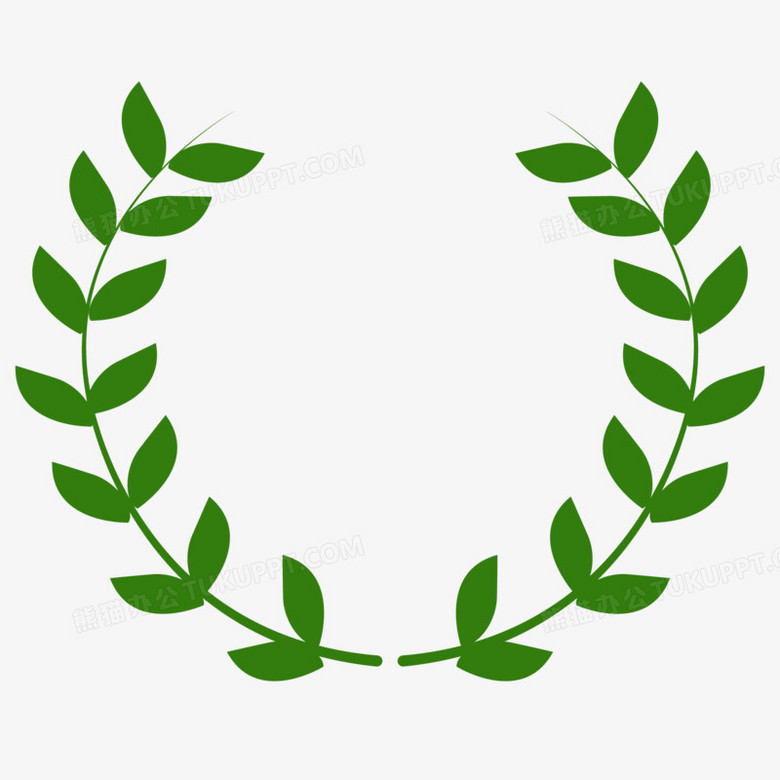 手绘矢量绿色橄榄枝边框元素