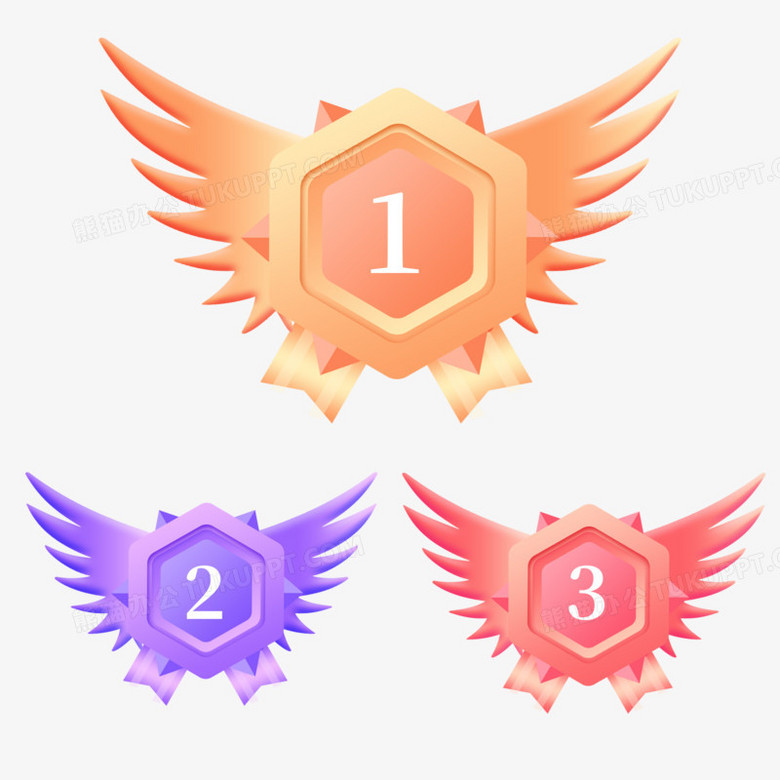 卡通手绘排名图标元素