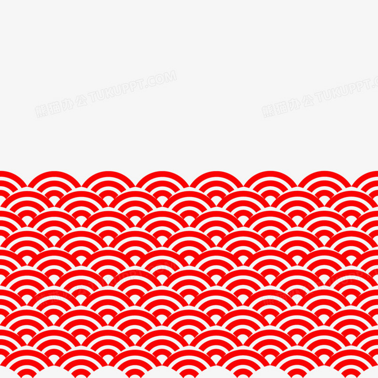 手绘中国风海浪花纹装饰素材