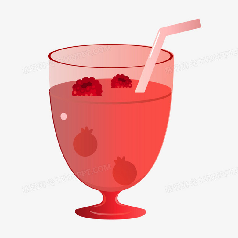 手绘夏季饮品酸梅汤素材