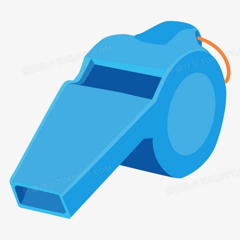 本作品全称为《卡通手绘蓝色哨子玩具元素》,使用adobe illustrator