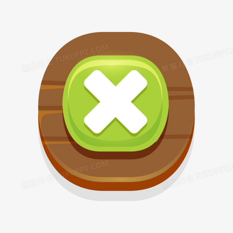 手绘游戏错误按钮图标素材