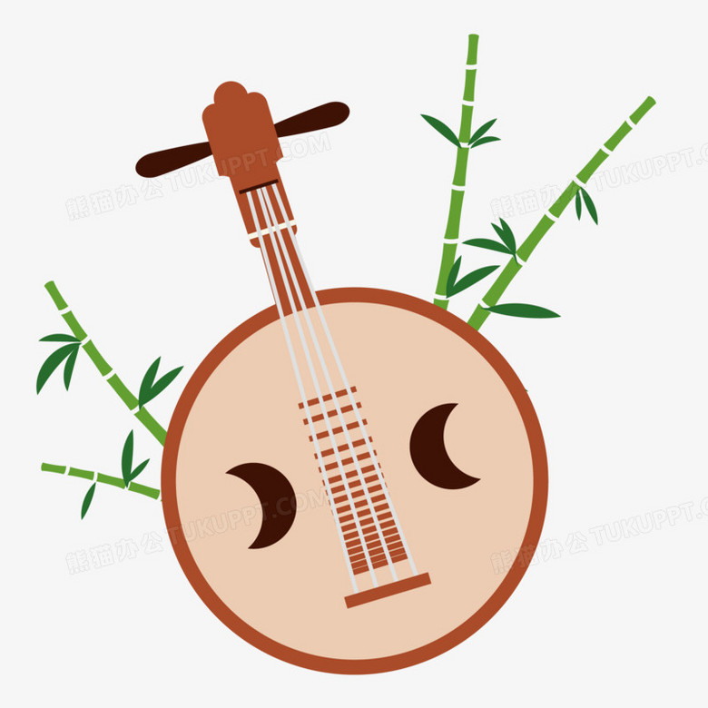 手绘中国风乐器琵琶素材