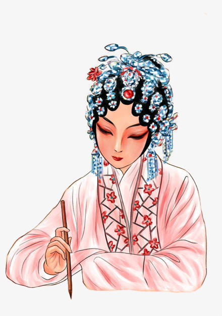 本作品全称为《彩色卡通风越剧人物创意元素》,在整个配色上使用彩色