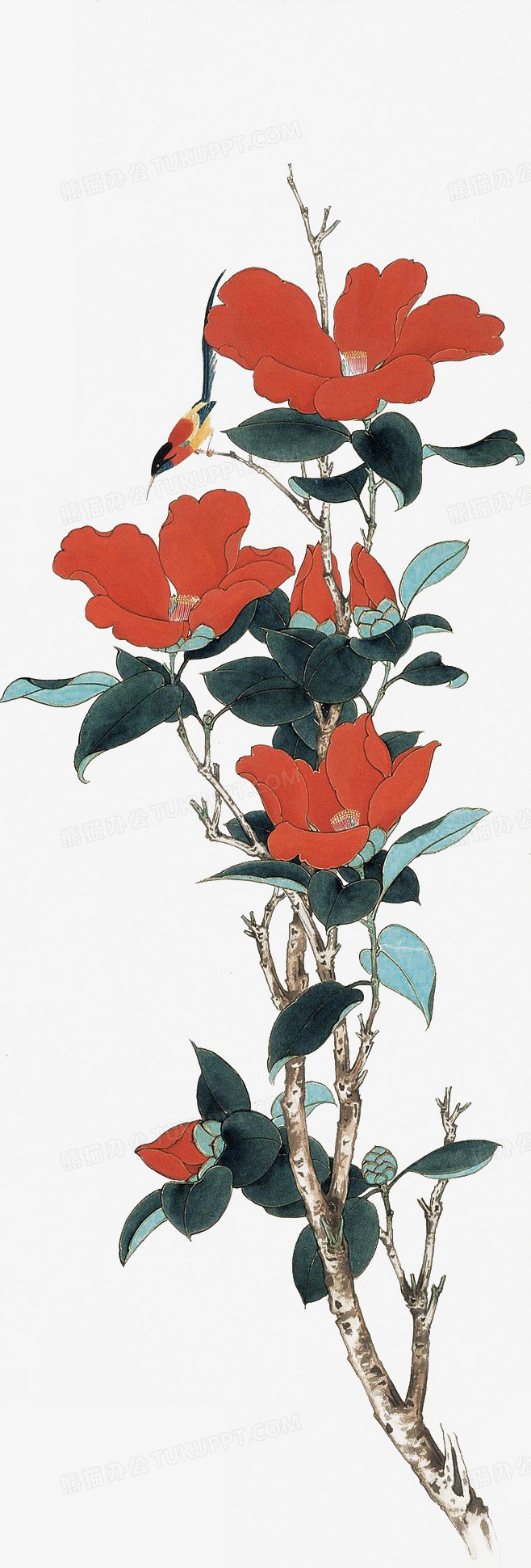 花鸟画png图片素材下载_花鸟画png_熊猫办公