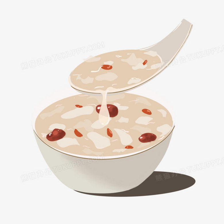 手绘银耳汤饮品免抠元素