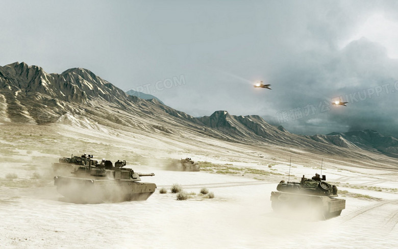 白色沙漠战场坦克海报背景png图片素材下载_海报png_熊猫办公