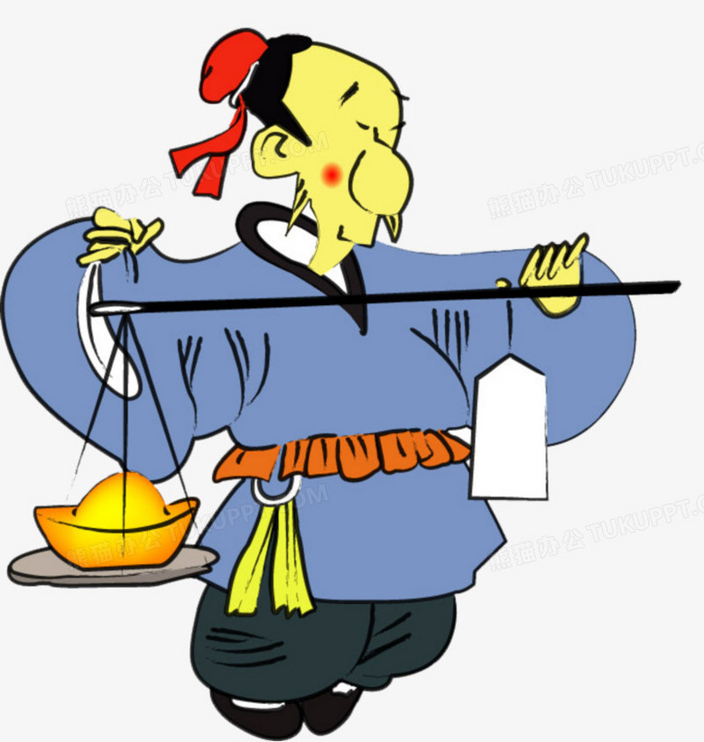 本作品全称为《蓝色卡通风诚信买卖人物创意元素》,在整个配色上使用