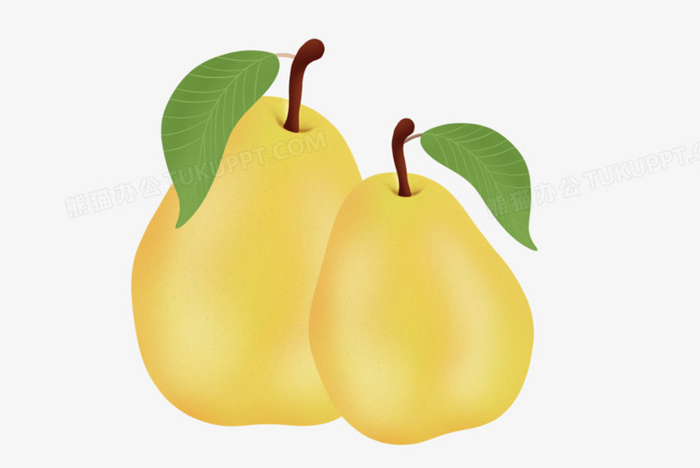 手绘梨子水果免抠素材