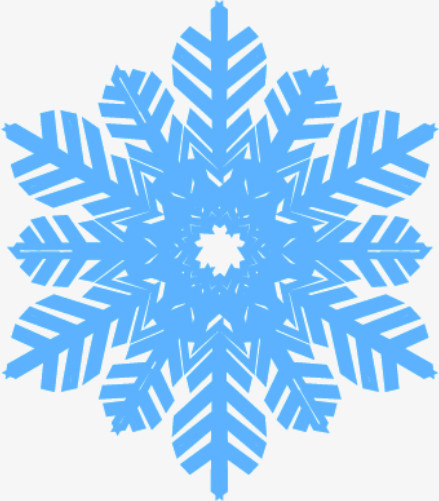为蓝色高清手绘雪花,                                格式为 png