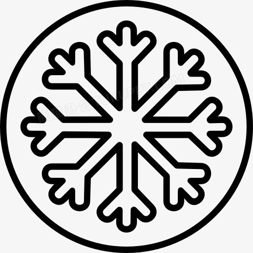 雪花轮廓一圈图标