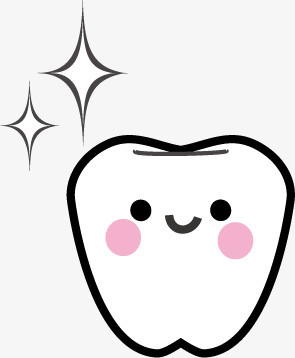 设计了洁白发亮健康微笑的小白牙,整体呈现卡通风