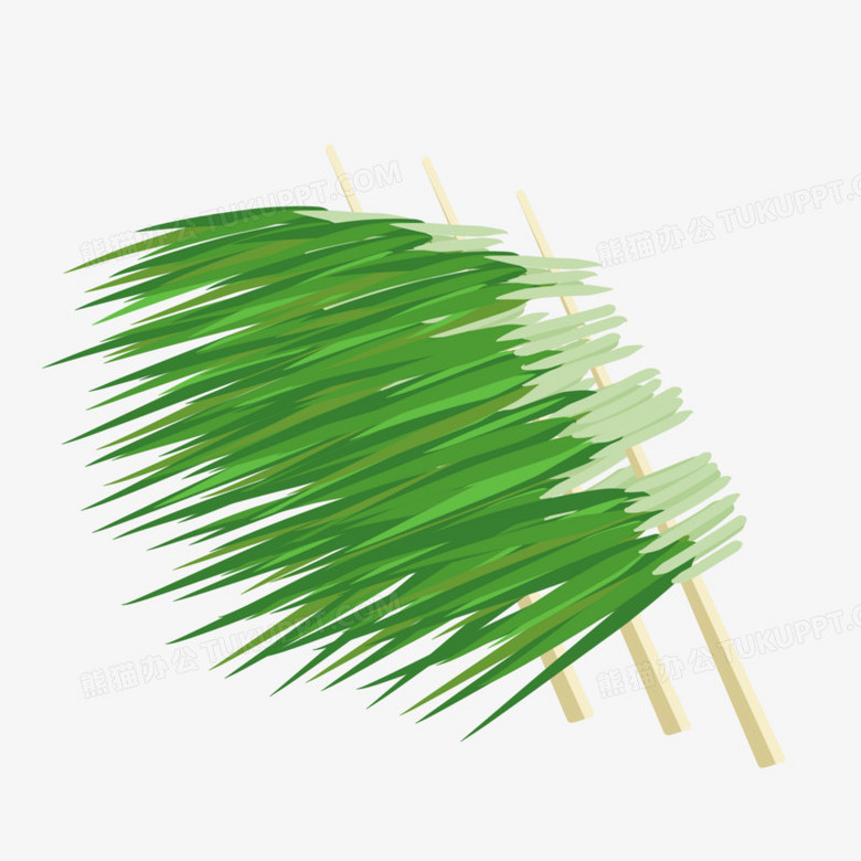 卡通手绘韭菜烧烤元素